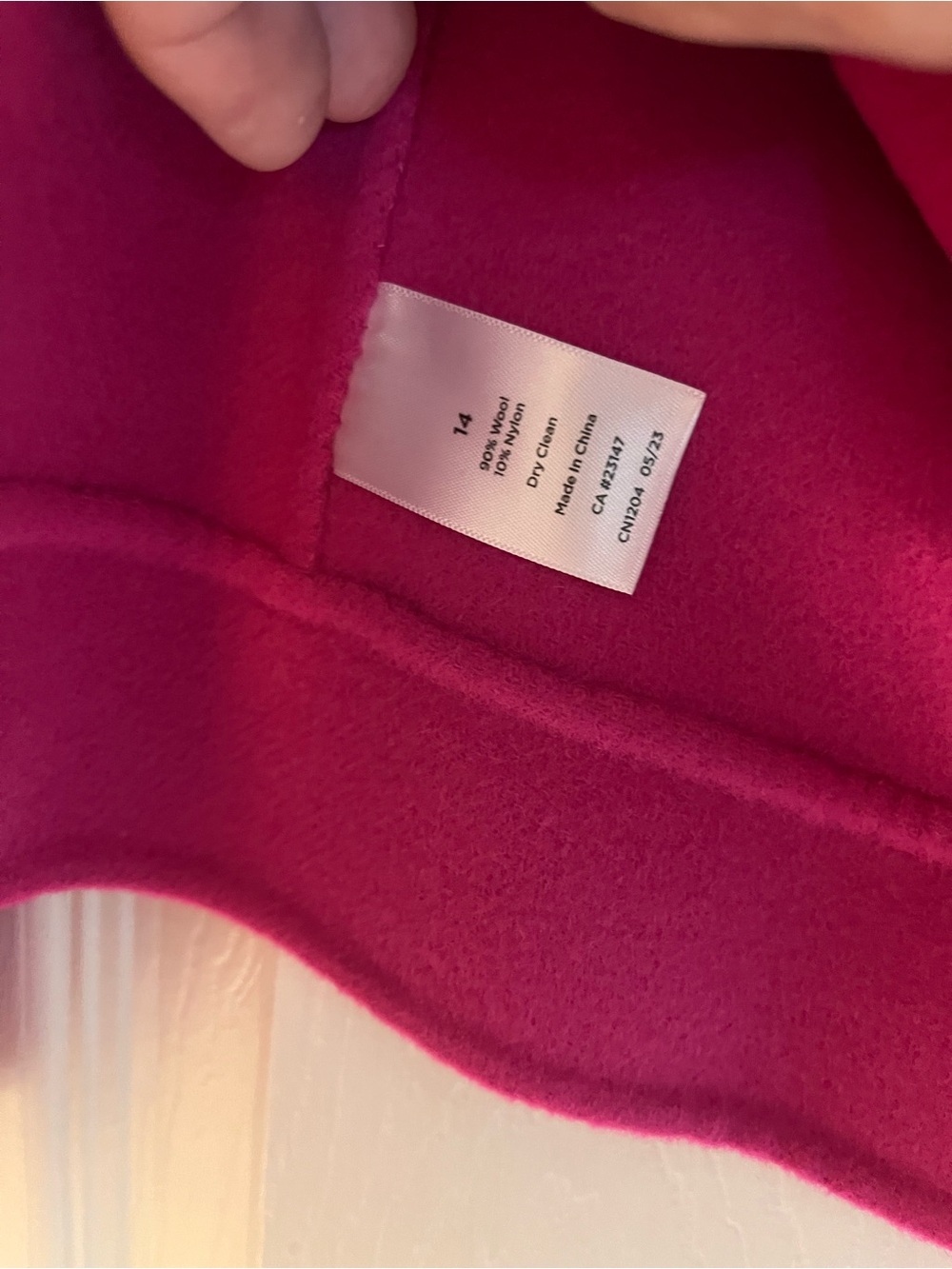 Talbots Bright Pink Wool-Blend Notch Collar Boxy Blazer - Picture 3 of 5
